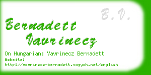 bernadett vavrinecz business card